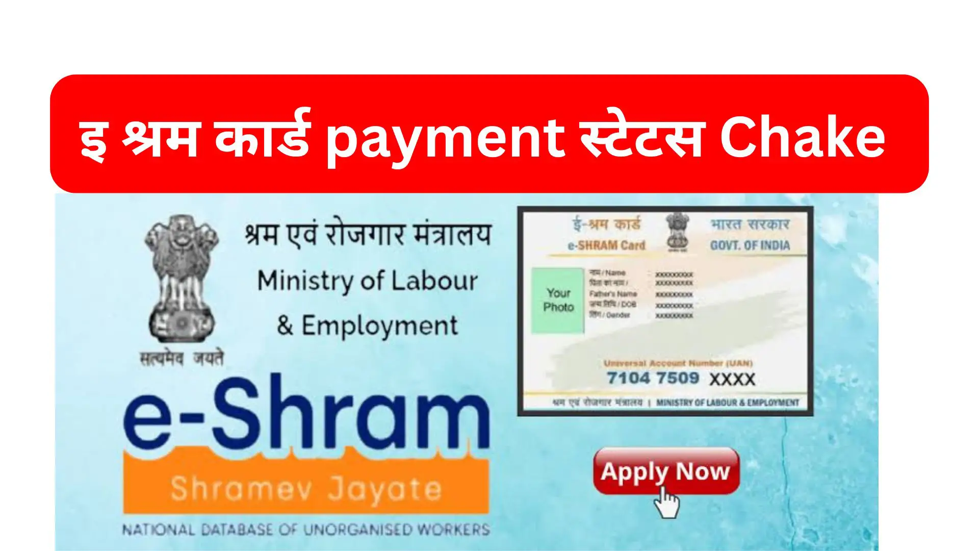 ई-श्रम कार्ड Status Check 2000 रुपये जमा, तुमच्या खात्यातही आला लाभ, असे करा चेक | E Shram Card Payment Status 2022 Check